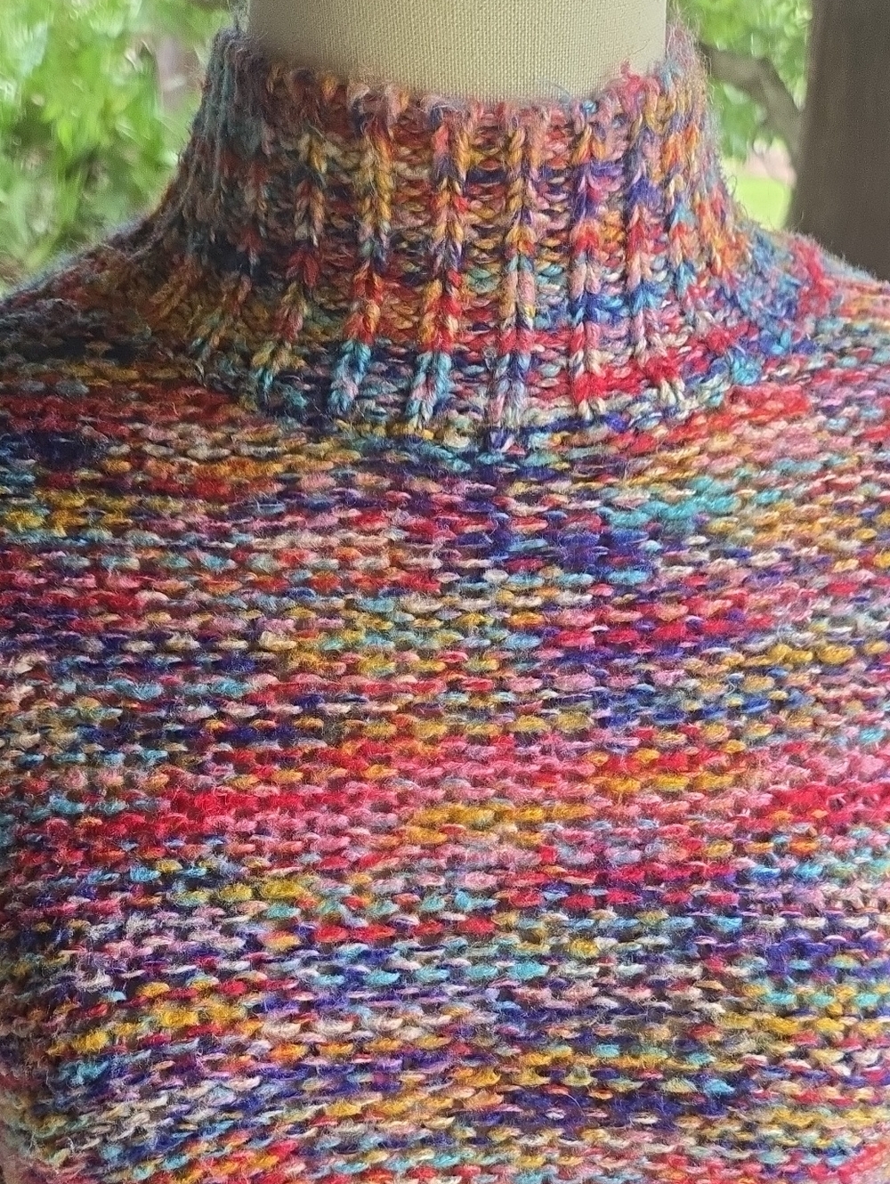 Loft Outlet Multi-color Mock Neck Sweater Size Extra Small - Picture 3 of 8